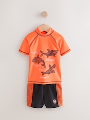 Orange Rash Vest and Shorts Set (3mths-7yrs) - Image 7 of 10