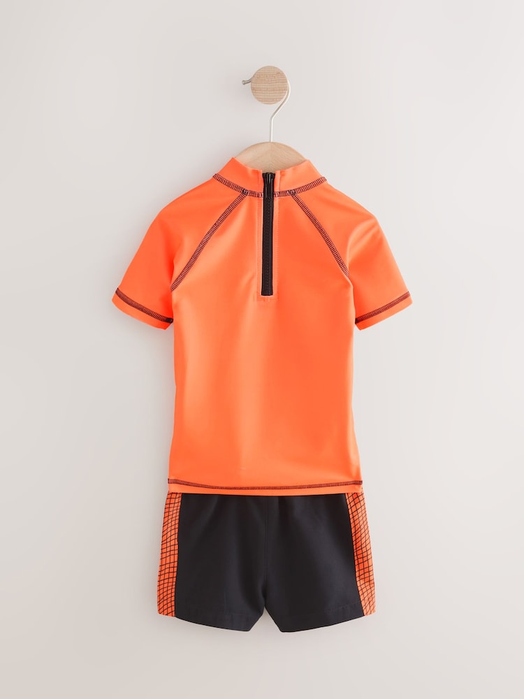 Orange - Rash Vest and Shorts Set (3mths-7yrs) - Image 8 of 10