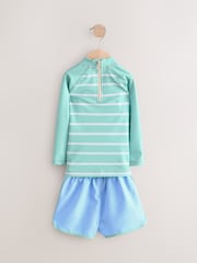Mint Green Elephant Rash Vest and Shorts Set (3mths-7yrs) - Image 6 of 8