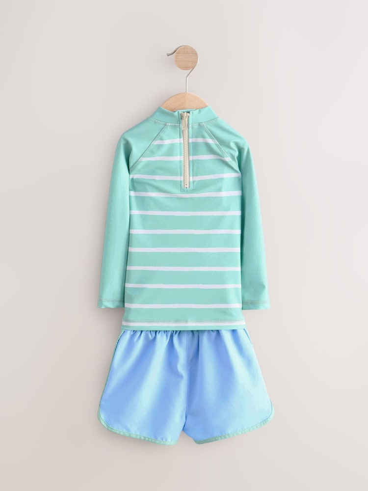 Mint Green Elephant - Rash Vest and Shorts Set (3mths-7yrs) - Image 6 of 8