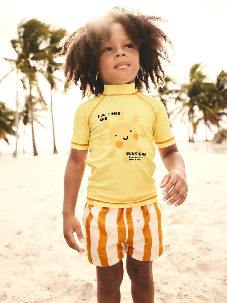 Yellow Sun Rash Vest and Shorts Set (3mths-7yrs) - Image 2 of 11