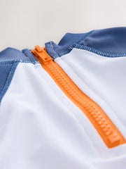 Blue/White Stripe Rash Vest and Shorts Set (3mths-7yrs) - Image 8 of 9