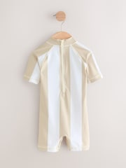 Neutral White Stripe Sunsafe All-In-One Swimsuit (3mths-7yrs) - Image 6 of 8