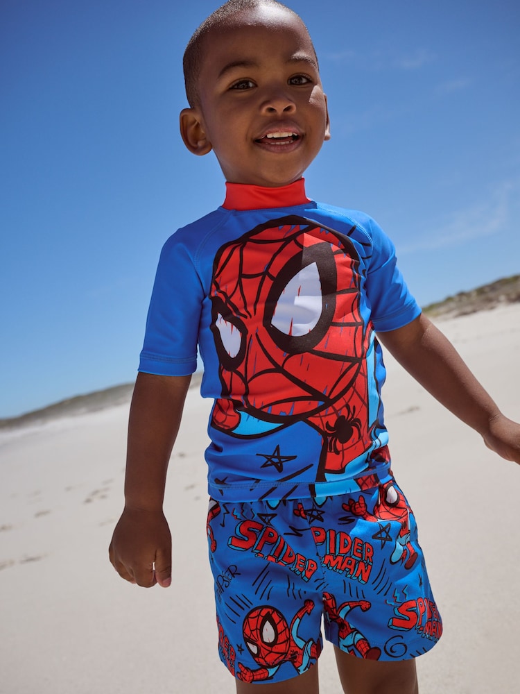 Spider-man Rash Vest and Swim Shorts (3mths-7yrs) - Image 1 of 8