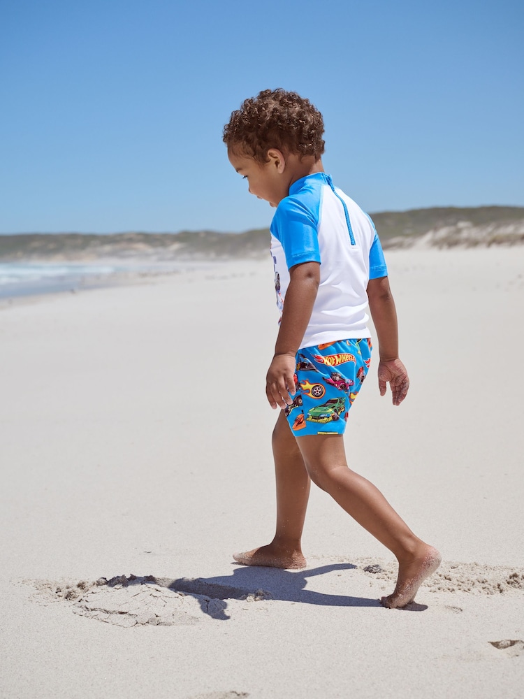 Hot Wheels Rash Vest and Swim Shorts (3mths-7yrs) - Image 2 of 8
