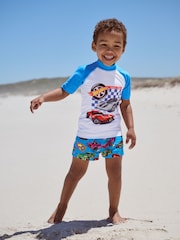 Hot Wheels Rash Vest and Swim Shorts (3mths-7yrs) - Image 3 of 8