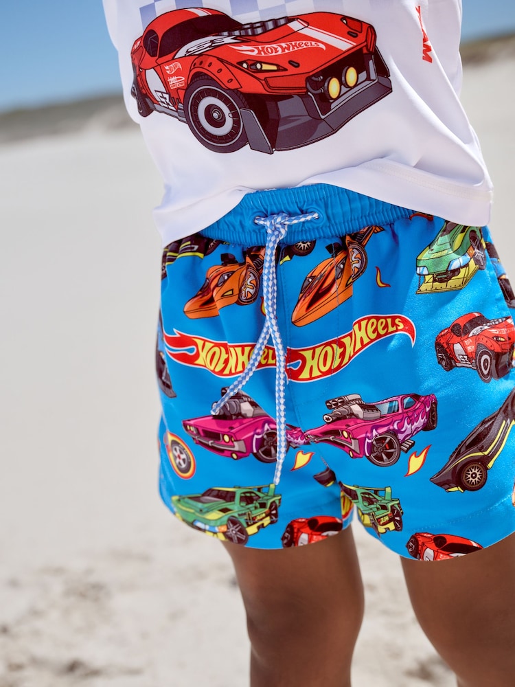 Hot Wheels Rash Vest and Swim Shorts (3mths-7yrs) - Image 4 of 8