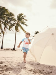 Blue White Crab Rash Vest and Shorts Set (3mths-7yrs) - Image 5 of 8