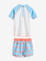 Blue White Crab Rash Vest and Shorts Set (3mths-7yrs) - Image 7 of 8