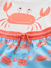 Blue White Crab Rash Vest and Shorts Set (3mths-7yrs) - Image 8 of 8