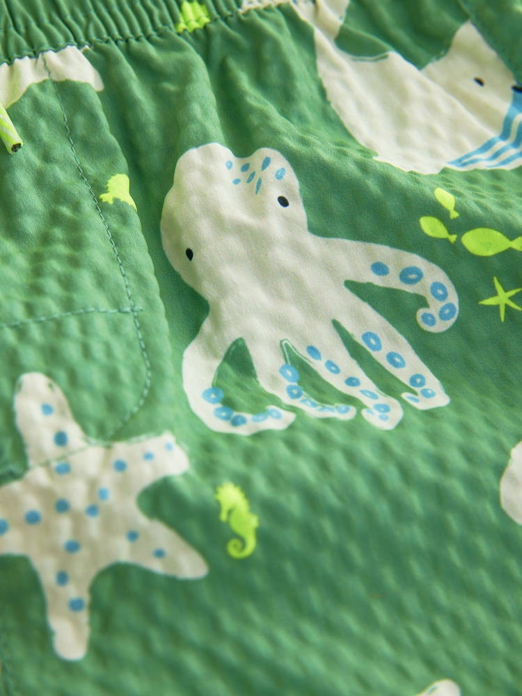 Yellow Green Shark Rash Vest and Shorts Set (3mths-7yrs) - Image 7 of 9