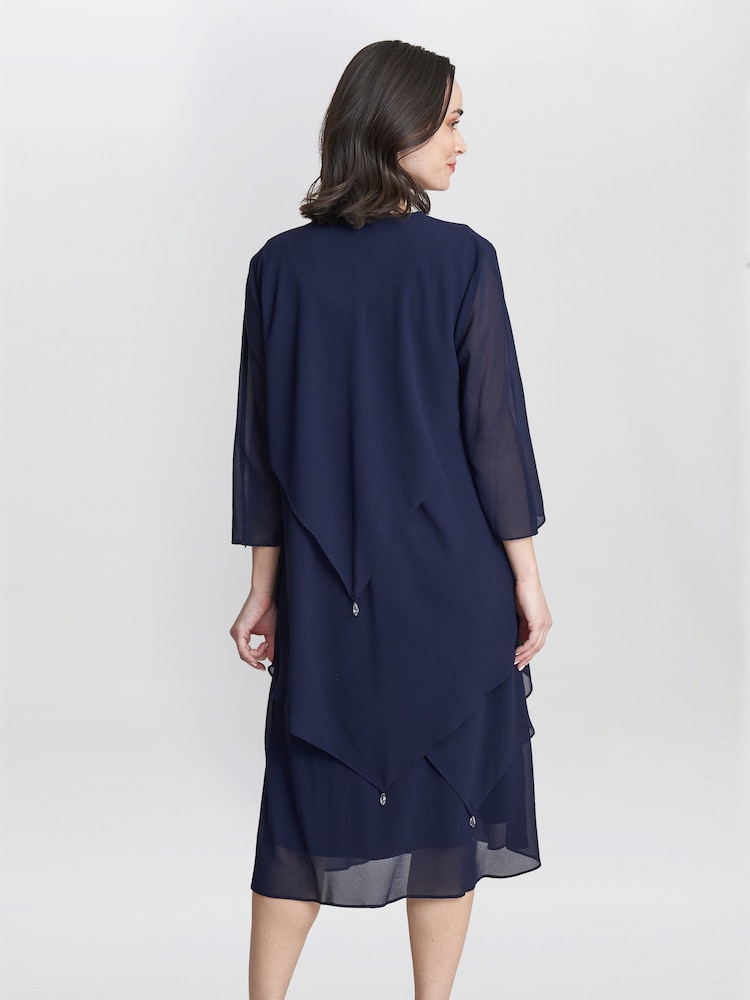Gina Bacconi Rita Tiered Dress And Jacket 2 Piece Set - Image 2 of 6