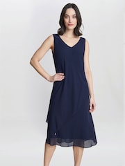 Gina Bacconi Rita Tiered Dress And Jacket 2 Piece Set - Image 5 of 6