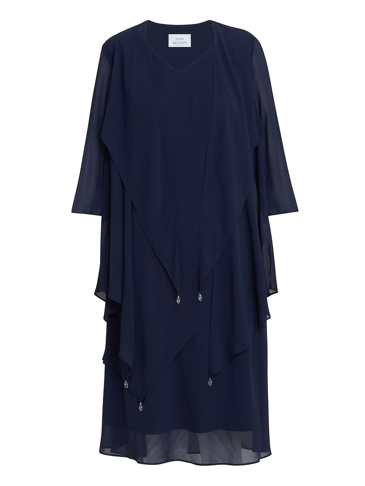 Gina Bacconi Rita Tiered Dress And Jacket 2 Piece Set - Image 6 of 6