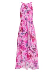 Gina Bacconi Pink Hermione Printed Keyhole Halter Maxi Dress - Image 6 of 6
