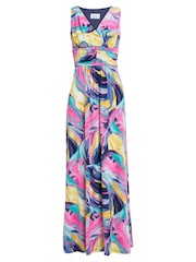 Gina Bacconi Pink Camille Jersey Maxi Dress - Image 5 of 5