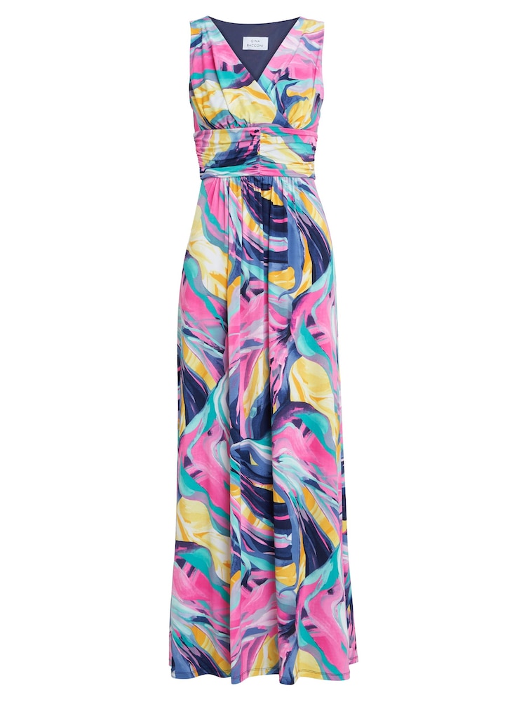 Gina Bacconi Pink Camille Jersey Maxi Dress - Image 5 of 5