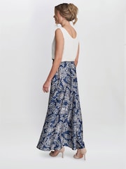 Gina Bacconi Blue Dakota Satin Elastic Waist Skirt - Image 2 of 6