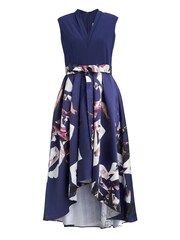 Gina Bacconi Blue Megan Sleeveless Floral High Low Dress - Image 5 of 5