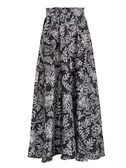 Gina Bacconi Dakota Satin Elastic Waist Black Skirt - Image 4 of 4