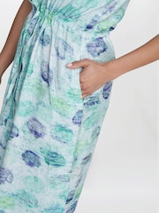 Gina Bacconi Roseline Print Holiday White Dress - Imagen 5 de 6