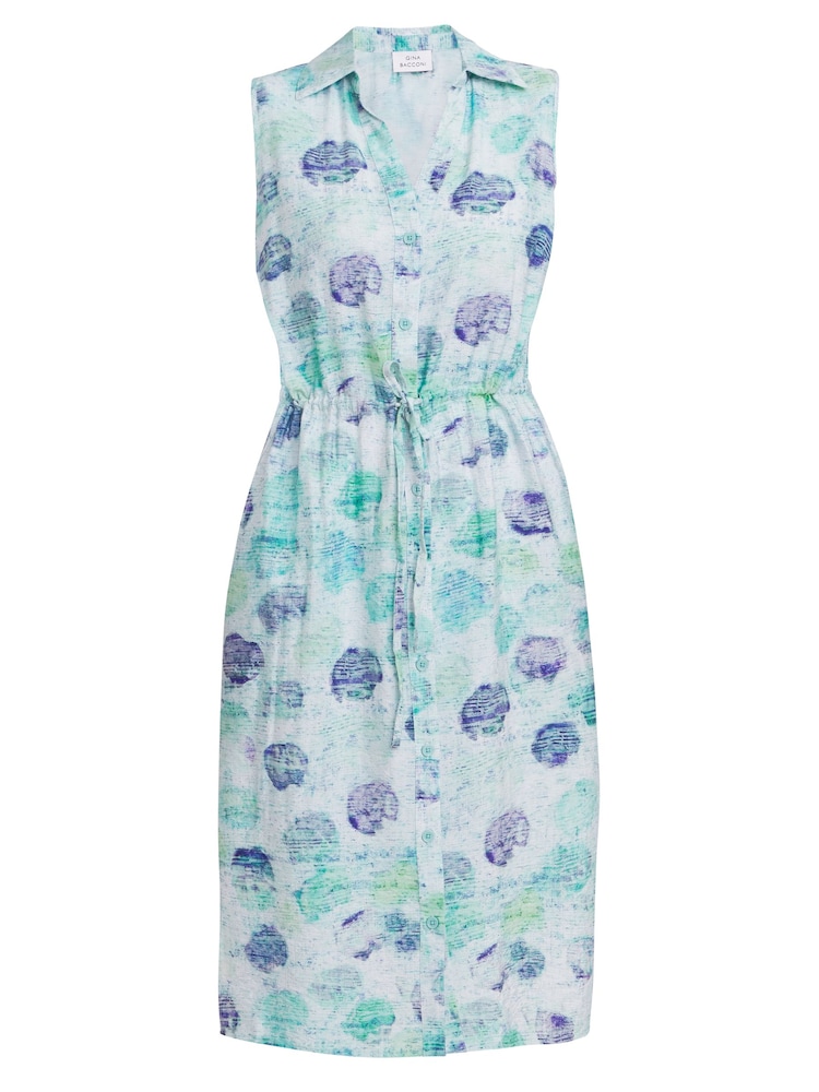 Gina Bacconi Roseline Print Holiday White Dress - Imagen 6 de 6 Gina Bacconi Roseline Print Holiday White Dress - Imagen 6 de 6