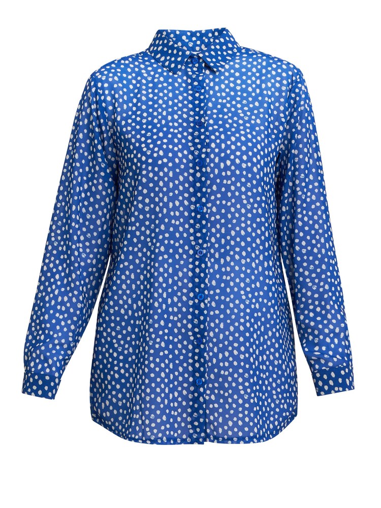 Gina Bacconi Blue Lara Print Georgette Shirt - Image 5 of 5