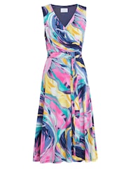 Gina Bacconi Pink Anastacia Fit And Flare Jersey Dress - Image 5 of 5