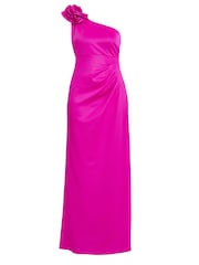 Gina Bacconi Pink Agatha 3D Flower Detailed One Shoulder Maxi Dress - Image 6 of 6