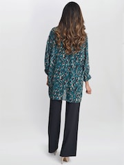 Gina Bacconi Green Dido Collarless Tunics Top - Image 2 of 5