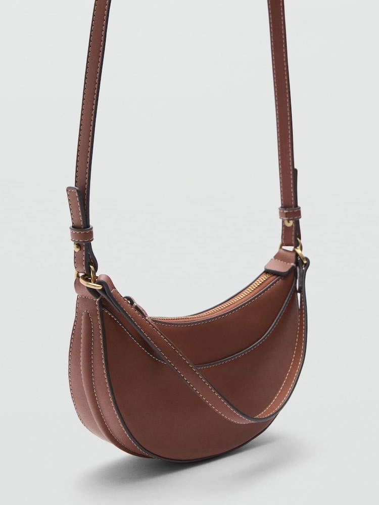 Mango Brown Oval Shoulder Bag - Image 2 of 4