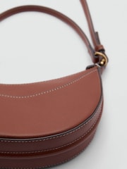 Mango Brown Oval Shoulder Bag - Image 3 of 4
