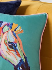 Multi Bright Zebra Cushion - Image 2 of 5