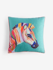 Multi Bright Zebra Cushion - Image 3 of 5