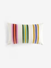 Multi Bright 50 x 30cm Joy Velvet Stripe Cushion - Image 3 of 5
