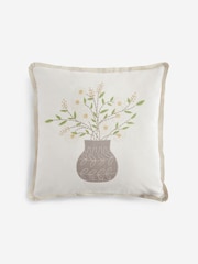 Natural Spring Embroidered Flower Vase Cushion - Image 3 of 5