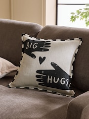 Monochrome Big Hugs Cushion - Image 1 of 6