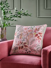 Fuchsia Pink Boxy Jungle Print Cushion - Image 1 of 5
