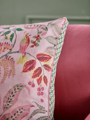 Fuchsia Pink Boxy Jungle Print Cushion - Image 5 of 5
