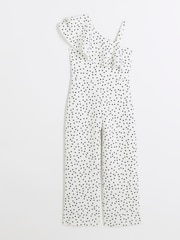 River Island White Girls Polka Dot Jumpsuit - Image 1 of 3