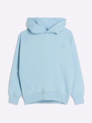 River Island Blue 100% Cotton Regular Fit Boys Hoodie - Image 1 of 4