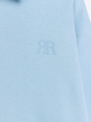 River Island Blue 100% Cotton Regular Fit Boys Hoodie - Image 4 of 4