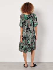 Apricot Green Floral Embroidered Detail Dress - Image 3 of 8
