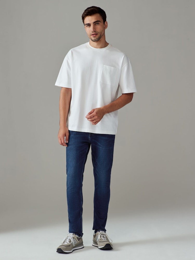 Blue Mid/Blue Light 2 Pack Skinny Fit Classic Stretch Jeans - Image 2 of 13