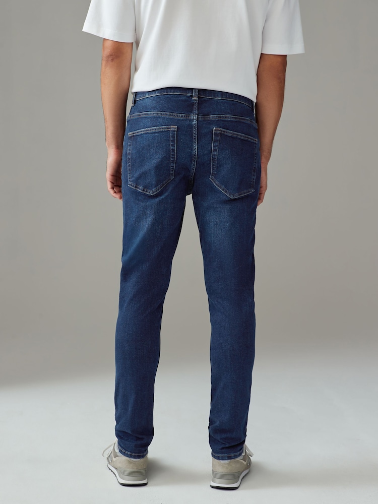 Bleu moyen/Bleu clair - Paquet 2 - Skinny Fit Classic Jeans extensibles - Image 6 of 13