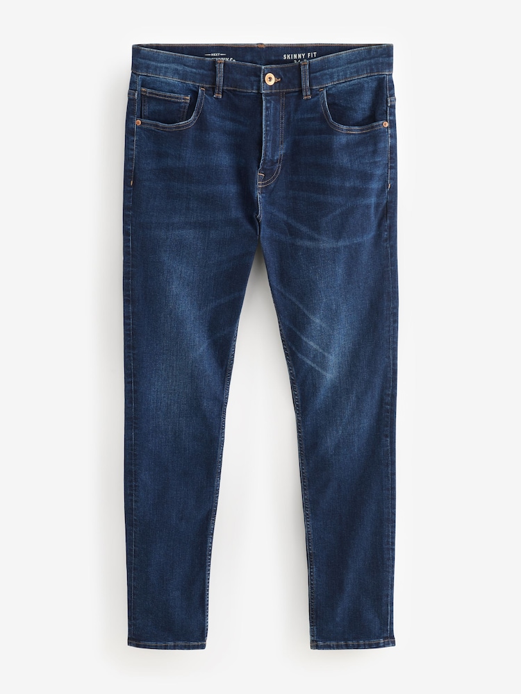 Bleu moyen/Bleu clair - Paquet 2 - Skinny Fit Classic Jeans extensibles - Image 8 of 13