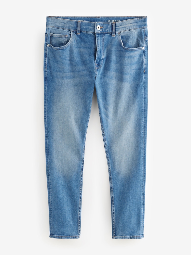 Bleu moyen/Bleu clair - Paquet 2 - Skinny Fit Classic Jeans extensibles - Image 9 of 13