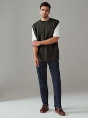 Blue Indigo Rinse/ Black Solid 2 Pack Straight Fit Classic Stretch Jeans - Image 3 of 14