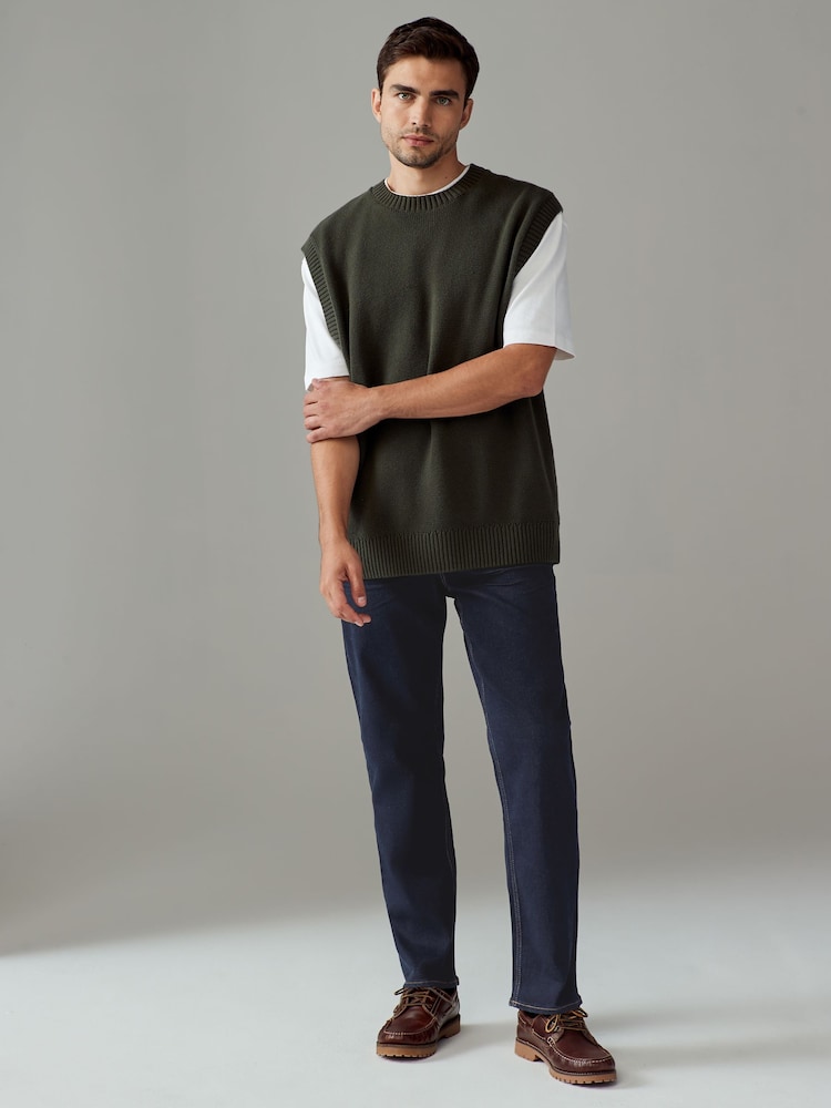 Blue Indigo Rinse/ Black Solid - Verpakking van 2 - Rechte, klassieke jeans met stretch - Image 3 of 14