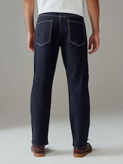Blue Indigo Rinse/ Black Solid 2 Pack Straight Fit Classic Stretch Jeans - Image 5 of 14
